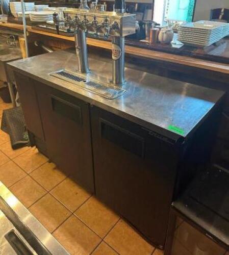 59" TWO DOOR DRAFT BEER COOLER WITH KEG CAPACITY