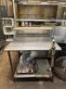 37" STAINLESS PREP TABLE WITH UNDERSHELF AND CAN OPENER