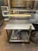 37" STAINLESS PREP TABLE WITH UNDERSHELF AND CAN OPENER - 2