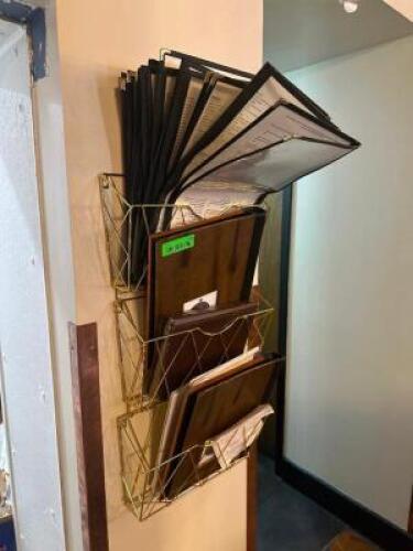 WALL MOUNTED MENU ORGANIZERS WITH CONTENTS
