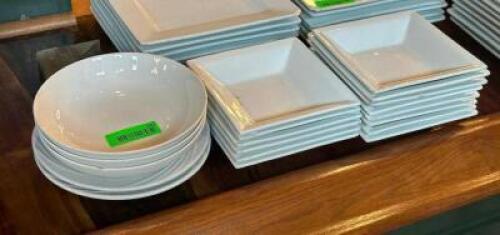 ASSORTED BREAD PLATES AND DIPPING BOWLS