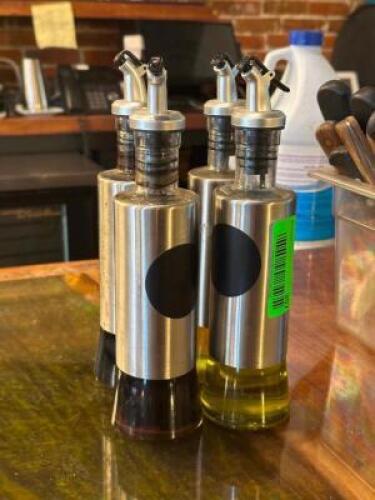 (4) - OLIVE OIL AND VINAIGRETTE BOTTLES
