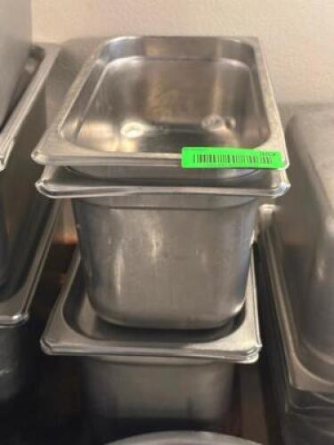 (3) - 1/3 SIZED STAINLESS STEEL INSERTS