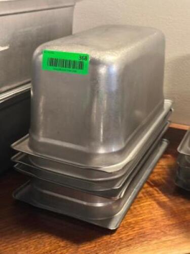 (5) - 1/3 SIZED STAINLESS STEEL INSERTS