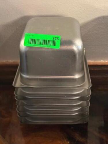 (6) - 1/6 SIZED STAINLESS STEEL INSERTS