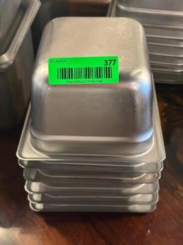 (6) - 1/6 SIZED STAINLESS STEEL INSERTS