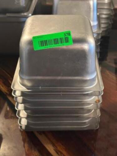 (6) - 1/6 SIZED STAINLESS STEEL INSERTS