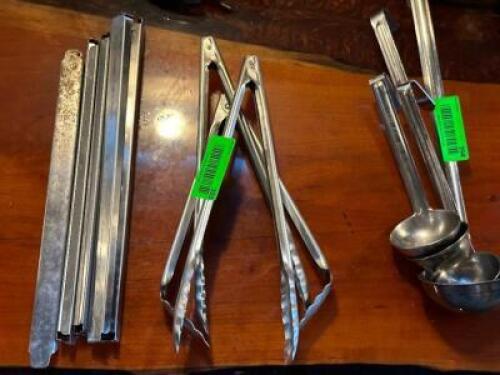 (3) - STAINLESS TONGS