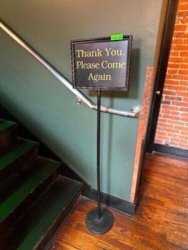 THANK YOU COME AGAIN SIGN