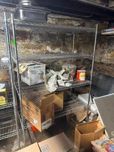 FOUR TIERED WIRE SHELVING