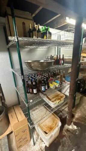 FOUR TIERED WIRE SHELVING