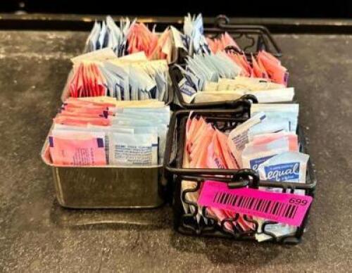 (6)- ASSORTED STYLE SUGAR PACKET CADDIES