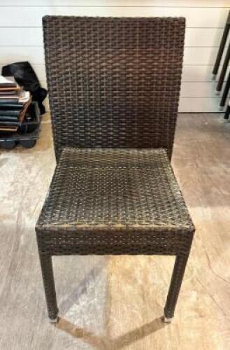 (4)- WICKER DINING CHAIRS