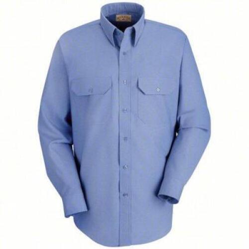 DESCRIPTION: (4) LONG SLEEVE DRESS UNIFORM SHIRT BRAND/MODEL: RED KAP #14Y279 INFORMATION: BLUE, REGULAR, DRESS, LONG, COTTON/POLYESTER SIZE: MENS XL