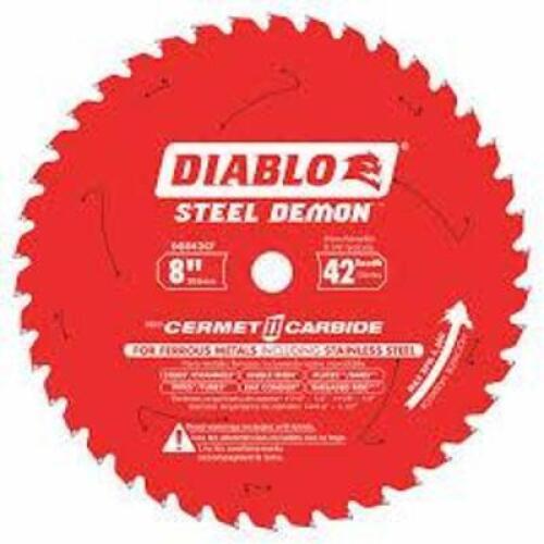 DESCRIPTION: (2) CIRCULAR SAW BLADES BRAND/MODEL: DIABLO INFORMATION: RED SIZE: 8" / 42 TEETH RETAIL$: $200.00 EA QTY: 2