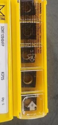 DESCRIPTION: (30) CARBIDE TURNING INSERTS BRAND/MODEL: KENNAMETAL SCMT43FP RETAIL$: $702.30 QTY: 30