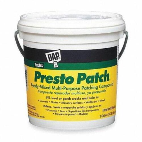 DESCRIPTION: (2) READY-MIXED MULTI-PURPOSE PATCHING COMPOUND BRAND/MODEL: DAP #2GLA7 INFORMATION: WHITE RETAIL$: $19.95 EA SIZE: 1 GALLON QTY: 2