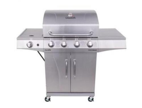 Char-Broil Performance Series Silver 4-Burner Liquid Propane Gas Grill with 1 Side Burner