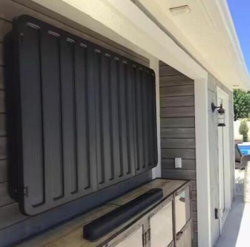 Outdoor TV Hard Cover Weatherproof Protection 45 in. - 55 in. Television Mounting Bracket Included