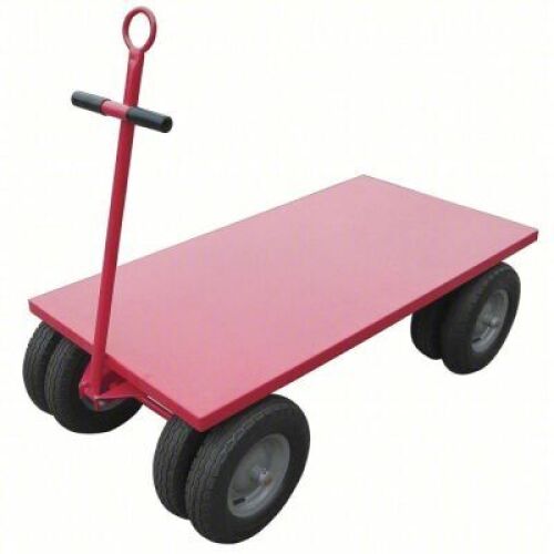 DESCRIPTION: (1) PLATFORM UTILITY CARTINFORMATION: RED, STEEL, FLUSH METAL SOLID DECK, 2500LB LOAD CAPACITYSIZE:&nbsp;&nbsp;48 inx30 inx18-1/2 in&nbsp;PLATFORMRETAIL$: $470.70 EAQTY: 1