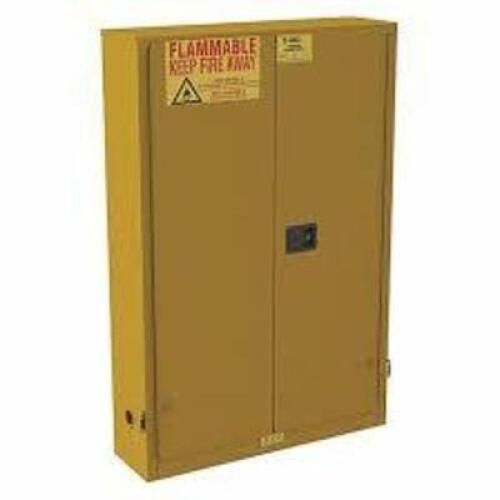 DESCRIPTION: (1) FLAMMABLES SAFETY CABINETBRAND/MODEL: CONDOR #491M68INFORMATION: YELLOWSIZE: 30 GAL CAPACITY,&nbsp;43 in x 12 in x 65 inRETAIL$: $435.79 EAQTY: 1