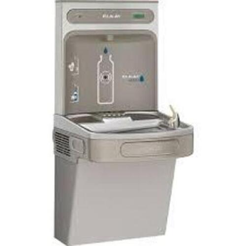 DESCRIPTION: (1) COOLER COMBO WATER FOUNTAIN WITH WATER BOTTLE REFILL BRAND/MODEL: ELKAY #LZWSR INFORMATION: REFRIGERATED RETAIL$: $1312.99 EA QTY: 1