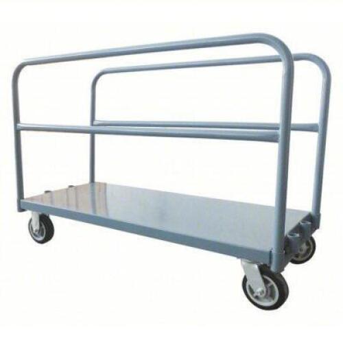DESCRIPTION: (1) SINGLE-HEIGHT VERTICAL PANEL TRUCK WITH ADJUSTABLE RAILSBRAND/MODEL: PRODUCT NUMBER #5DZA2INFORMATION: STEEL, GRAY, 3600 LBSIZE:&nbsp;36" x 24" x 51 1/2"&nbsp;RETAIL$: $521.43 EAQTY: 1