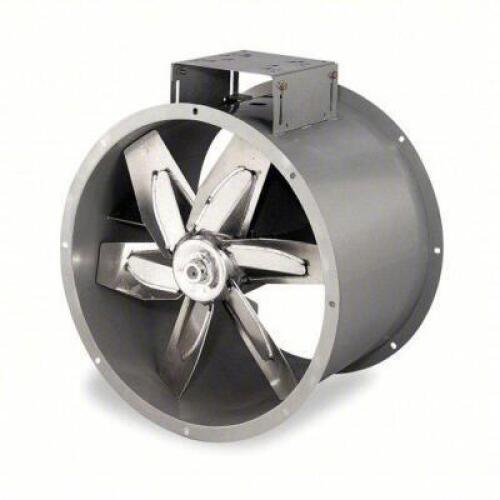 DESCRIPTION: (1) TUBEAXIAL FAN BRAND/MODEL: DAYTON #4C660 INFORMATION: BLACK, CLEAN AIR, 46 SONES MAX NOISE LEVEL @ 5 FEET, BELT DRIVE SIZE: 16 IN BLA