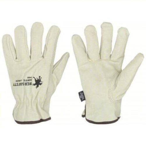 DESCRIPTION: (12) LEATHER GLOVES BRAND/MODEL: MCR SAFETY #26K730 INFORMATION: BEIGE SIZE: SIZE XL RETAIL$: $187.75 EA QTY: 12
