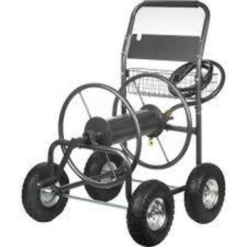DESCRIPTION: (1) GARDEN HOSE REEL CART BRAND/MODEL: VALUE COLLECTION #49008287 INFORMATION: PORTABLE, 4 WHEEL SIZE: 5/8 X 300' RETAIL$: $282.88 EA QTY