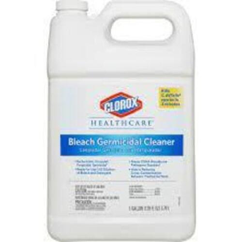 DESCRIPTION: (2) BLEACH GERMICIDAL CLEANER REFILL BRAND/MODEL: CLOROX HEALTHCARE RETAIL$: $30.00 EA SIZE: 1 GALLON QTY: 2