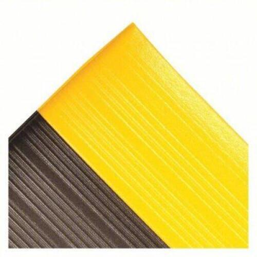 DESCRIPTION: (1) ANTI FATIGUE MAT BRAND/MODEL: NOTRAX #45WL73 INFORMATION: BLACK WITH YELLOW BORDER, PVC FOAM, RIBBED SIZE: 3' X 10', 3/8" THICK RETAI