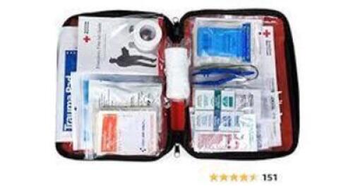 DESCRIPTION: (6) FIRST AID KITS BRAND/MODEL: FIRST AID ONLY #5GKD6 INFORMATION: RED, REFLECTIVE BAGS SIZE: 5 PEOPLE SERVED RETAIL$: $24.69 EA QTY: 6