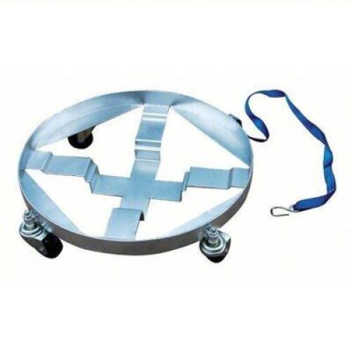 DESCRIPTION: (1) MULTI-TIER CROSS-BRACE DRUM DOLLY WITH SUPPORT RING BRAND/MODEL: PRODUCT NUMBER #6FVJ1 INFORMATION: 900 LB CAPACITY RETAIL$: $120.72