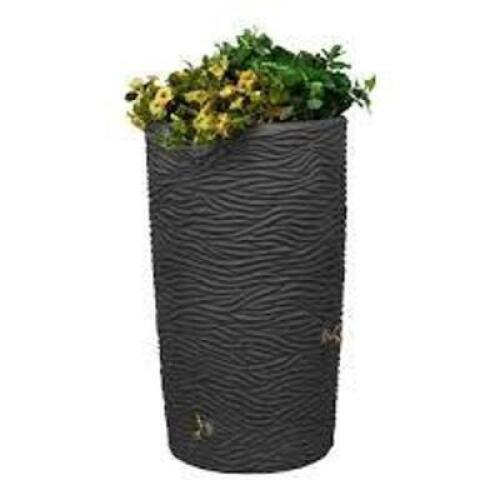 DESCRIPTION: (1) RAIN COLLECTION BARREL BRAND/MODEL: GOOD IDEA INFORMATION: GRAY, WOOD PATTERN RETAIL$: $148.76 EA QTY: 1