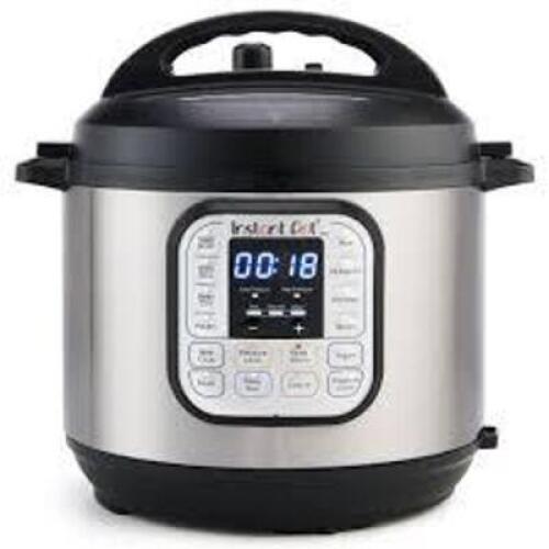 DESCRIPTION: (1) MULTI COOKER BRAND/MODEL: INSTANT POT INFORMATION: BLACK SIZE: 7.5 QT RETAIL$: $129.95 EA QTY: 1