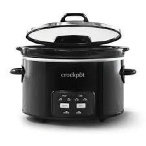 DESCRIPTION: (1) CROCKPOT SLOWCOOKER BRAND/MODEL: CROCKPOT INFORMATION: BLACK SIZE: 4.5 QT RETAIL$: $80.00 EA QTY: 1