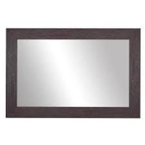 DESCRIPTION: (2) FRAMED MIRROR BRAND/MODEL: MASTERPIECE DECOR INFORMATION: JAVA, STAINED WOOD SIZE: 22.5" X 28.5" RETAIL$: $120.99 EA QTY: 2