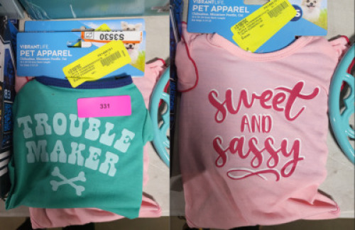 DESCRIPTION: (2) PET APPAREL BRAND/MODEL: VIBRANT LIFE INFORMATION: GIRL AND BOY RETAIL$: $8.57 EA QTY: 2