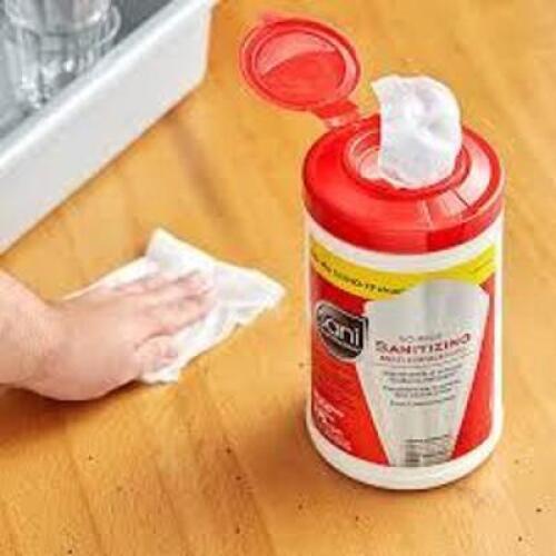 DESCRIPTION: (4) INSTANT HAND SANITIZING WIPES BRAND/MODEL: SANI PROFESSIONAL RETAIL$: $10.00 EA QTY: 4