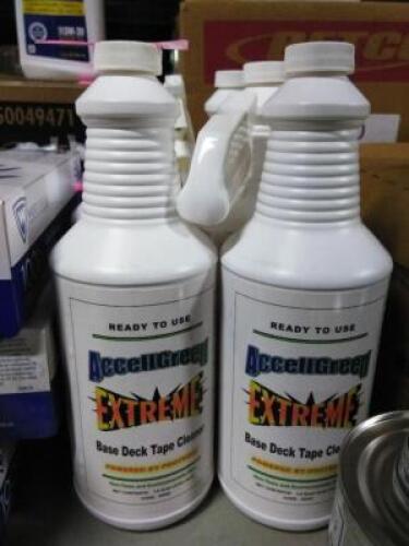 DESCRIPTION: (6) BASE DECK TAPE CLEANERBRAND/MODEL: ACCELLGREEN EXTREMESIZE: 1 QTRETAIL$: $8.00 EAQTY: 6
