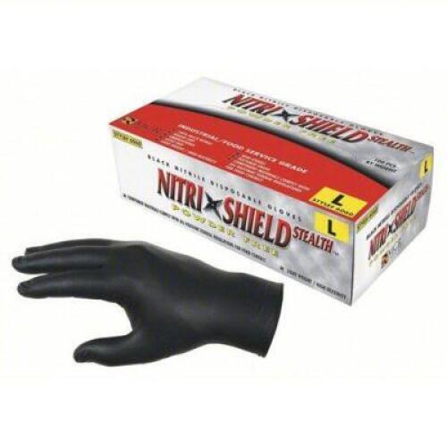 DESCRIPTION: (4) BOXES OF (100) DISPOSABLE GLOVES BRAND/MODEL: MCR SAFETY #36J025 INFORMATION: BLACK SIZE: SIZE L RETAIL$: $21.25 EA QTY: 4