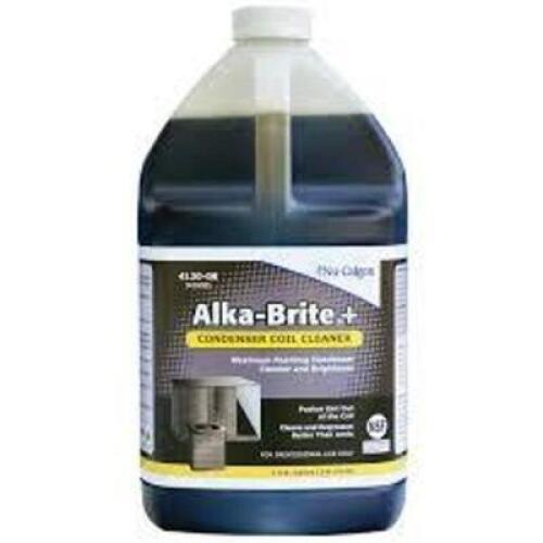 DESCRIPTION: (2) CONDENSER COIL CLEANER BRAND/MODEL: NU-CALGON ALKA-BRITE #4120-08 SIZE: 1 GALLON RETAIL$: $25.00 EA QTY: 2