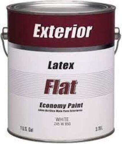 DESCRIPTION: (2) FLAT HOUSE PAINT BRAND/MODEL: EXTERIOR #Z45 W 850 INFORMATION: WHITE RETAIL$: $35.86 EA SIZE: 1 GALLON QTY: 2