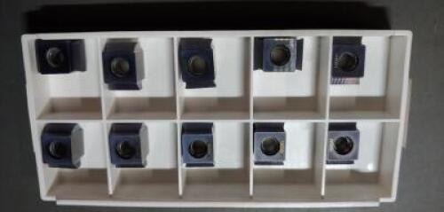 DESCRIPTION: (10) CARBIDE MILLING INSERTS BRAND/MODEL: SECO NI-LN19-19490 RETAIL$: $624.35 QTY: 10