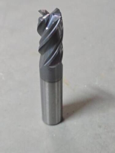 DESCRIPTION: (2) CARBIDE CORNER RADIUS END MILLS BRAND/MODEL: GORILLA GM12RH4 SIZE: 1/2" DIA 0.03" RAD RETAIL$: $174.04 QTY: 2