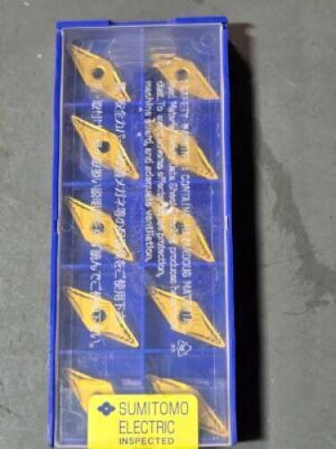 DESCRIPTION: (10) VNMG332EUP CARBIDE TURNING INSERTS BRAND/MODEL: SUMITOMO VNMG160408N-UP AC2000 RETAIL$: $213.00 QTY: 10