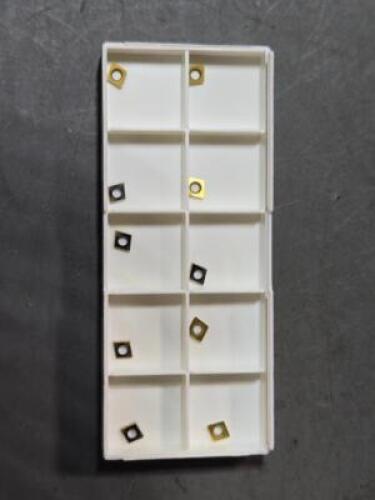DESCRIPTION: (10) CARBIDE TURNING INSERTS BRAND/MODEL: SECO CDCB1.21.21 CP500 RETAIL$: $291.00 QTY: 10