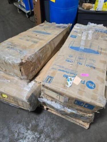DESCRIPTION: (4) BOXES OF SWIMMING POOL PARTS BRAND/MODEL: VARIOUS BRANDS INFORMATION: NO COMPLETE SETS, BOXES 1 OF 2 ONLY, SEE INSPECTION SIZE: VARIO