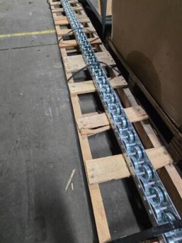 DESCRIPTION: (1) NARROW ROLLER CONVEYOR SIZE: APPROX 2 1/4" X 120" QTY: 1
